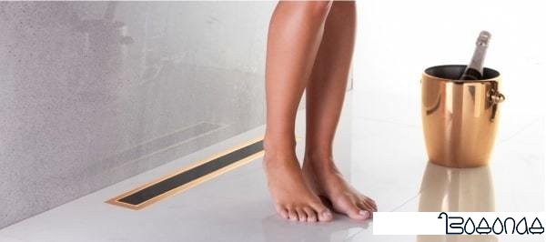 Трап/канал Pestan Confluo Premium Black Glass Line 450 Gold