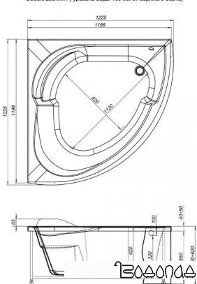 Экран под ванну Aquanet Fregate 120