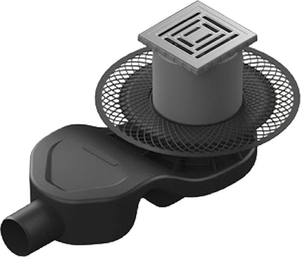 Трап/канал Berges Wasserhaus Platz Uno 100x100 090169 (матовый хром)