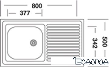 Кухонная мойка Kromevye N 216 фото 2 Кухонная мойка Kromevye N 216 фото 2