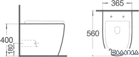 Унитаз Gid TRS-269Bm (черный матовый)