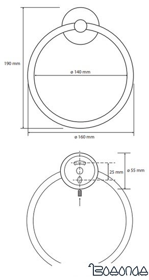 Держатель для полотенца Bemeta Omega 104104062