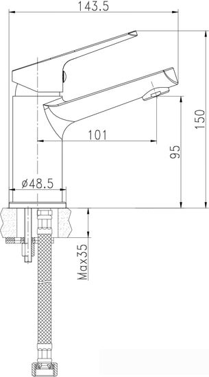 Смеситель Cersanit Flavis 63034 фото 2