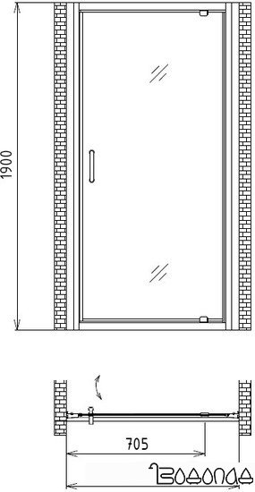 Душевая дверь Gemy Sunny Bay S28160 100 см фото 4