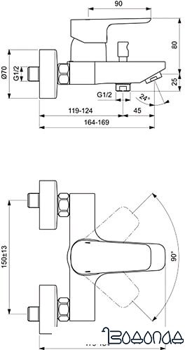 Смеситель Ideal Standard CeraPlan III B0718AA