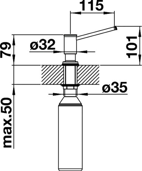 Дозатор для жидкого мыла Blanco Livia (хром) [521291]