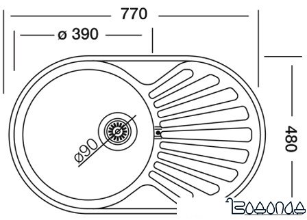 Кухонная мойка Kromevye EC 259 D