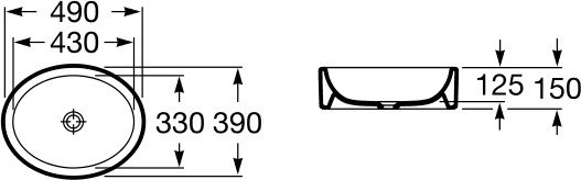Умывальник Roca Fuego 49x39 (32722E000)