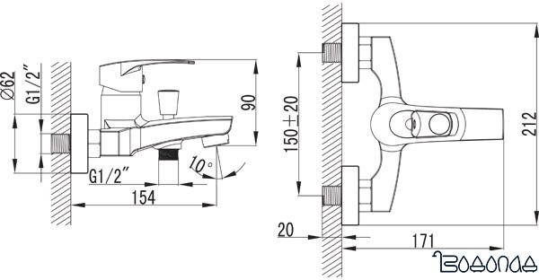 Смеситель Ferro Brado BBO1