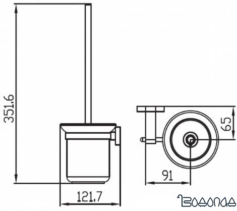 Ершик для унитаза Kaiser Gerade KH-2016