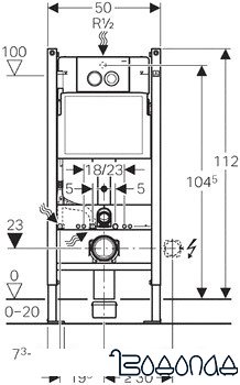 Инсталляция для унитаза Geberit Duofix UP100 458.122.21.1 фото 2