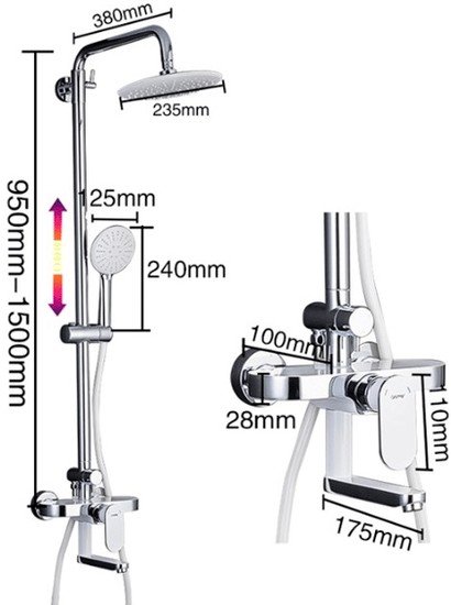 Душевая система Gappo G2419-8 фото 4