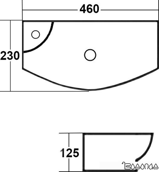 Умывальник Melana MLN-7946R 46x23