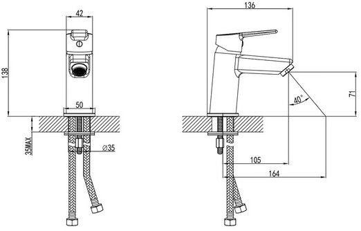 Смеситель Milardo Stripe STRSB00M01