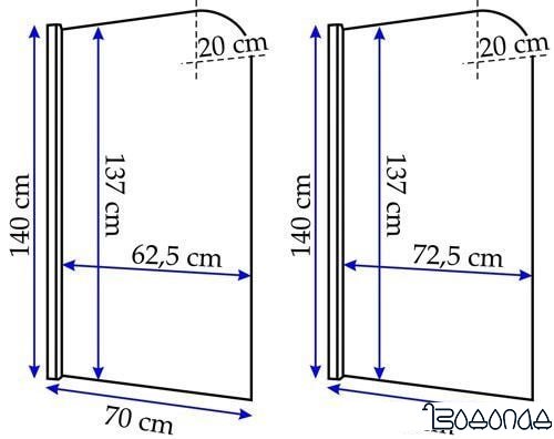 Душевая шторка Rea Topaz 70 (хром/прозрачное стекло) фото 4