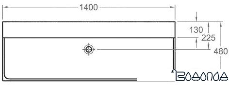 Умывальник Keramag Xeno2 140x48 [427040016]