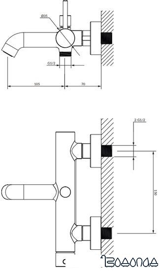 Смеситель Omnires Y Y1231GLB