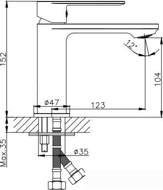 Смеситель Haiba HB10590 (хром)
