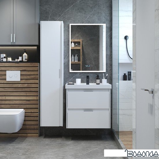 Briz Тумба подвесная Вена 70 с умывальником Грэйс фото 4