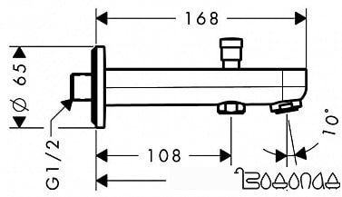 Излив Hansgrohe Metris S 31417000