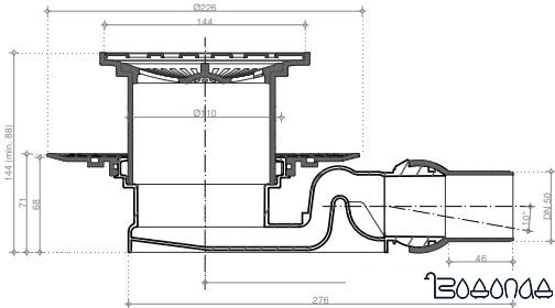 Трап/канал Pestan Confluo Standard Drops 4 Gold фото 2