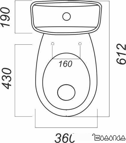 Унитаз Sanita Эталон Эконом ETLSACC01090113