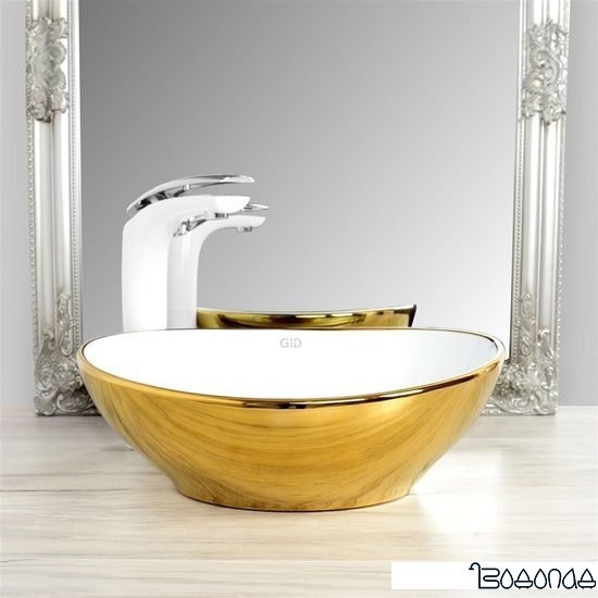 Умывальник Gid NC999 (белый/золотой)