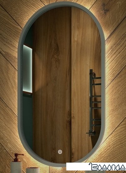 Континент Зеркало Prime Black Led 45x80