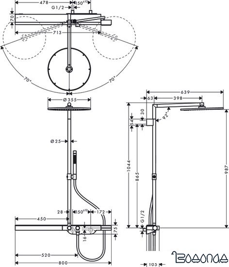 Душевая система Axor ShowerSolutions 27984000