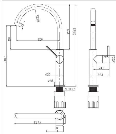 Смеситель Omnires Tula TL6050GL