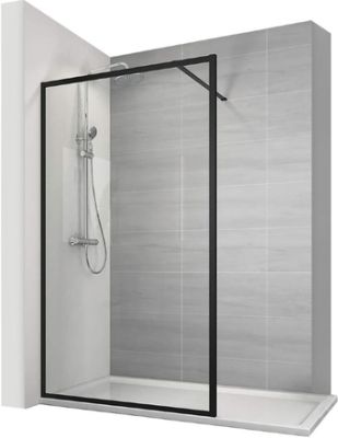 Душевая стенка Calani Force 90x195 CAL-K6006 (черный/прозрачное стекло)