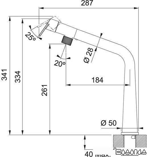 Смеситель Franke Icon 115.0625.187 (черный матовый)