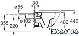 Унитаз Roca The Gap (346477000) без крышки