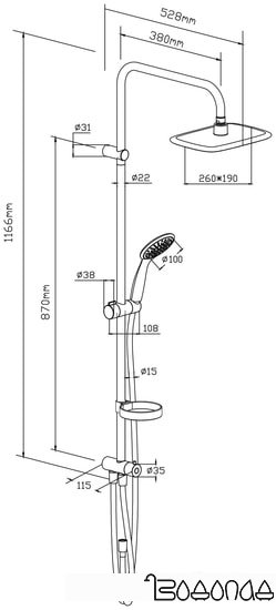 Душевая система AM.PM Palace Evo 974200063
