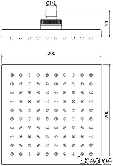Верхний душ IDDIS 00220SPi64