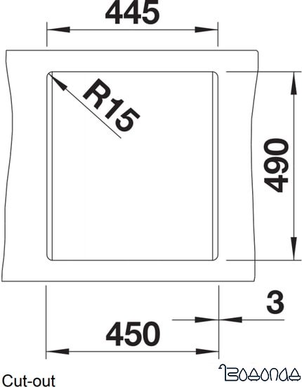 Кухонная мойка Blanco Dalago 45 525869 (черный) фото 4