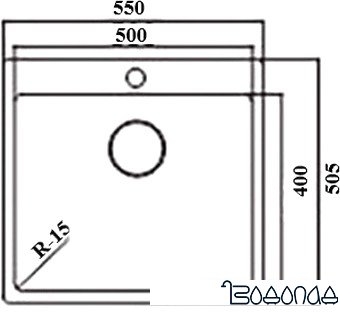 Кухонная мойка Asil AS 383 (полированная, 1 мм) Кухонная мойка Asil AS 383 (полированная, 1 мм)