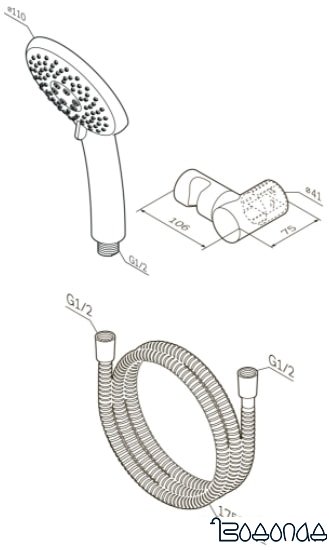 Душевой гарнитур AM.PM Like F0118000