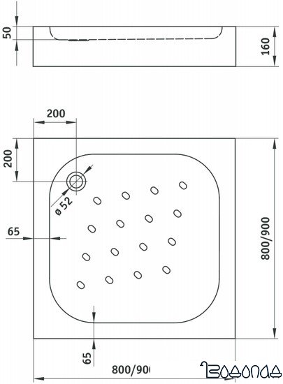 Душевой поддон Deante Corner 80x80 KTC 042B