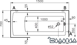 Ванна Vitra Neon 150x70 [52510001000]