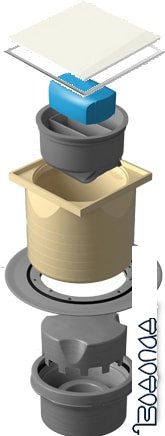 Трап/канал Pestan Confluo Standard Vertical Dry White Glass