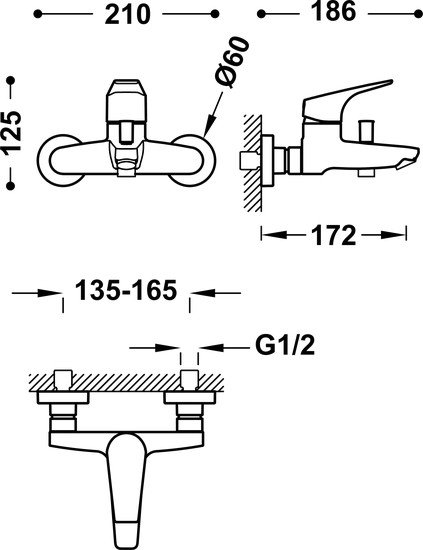 Смеситель Tres Canigo 21717001