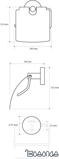 Держатель для туалетной бумаги Bemeta Dark 104112010 фото 2