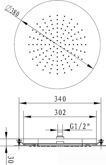 Верхний душ Villeroy & Boch Universal TVC00000700061