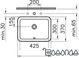 Умывальник Vitra S20 43x30.5 [5474B003-0618]