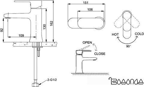 Смеситель Bravat Opal F1125183CP фото 2