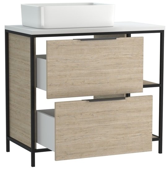 Мебель для ванных комнат Cersanit Тумба под умывальник Bosquet 80 63012 фото 2