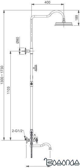 Душевая система Gappo G2489-4