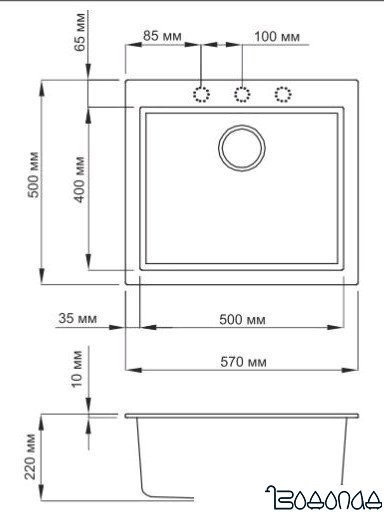 Кухонная мойка Omoikiri Bosen 57-SA (4993147)