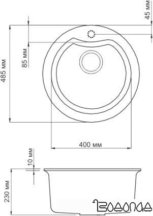 Кухонная мойка Omoikiri Yasugata 48R-PL [4993212]